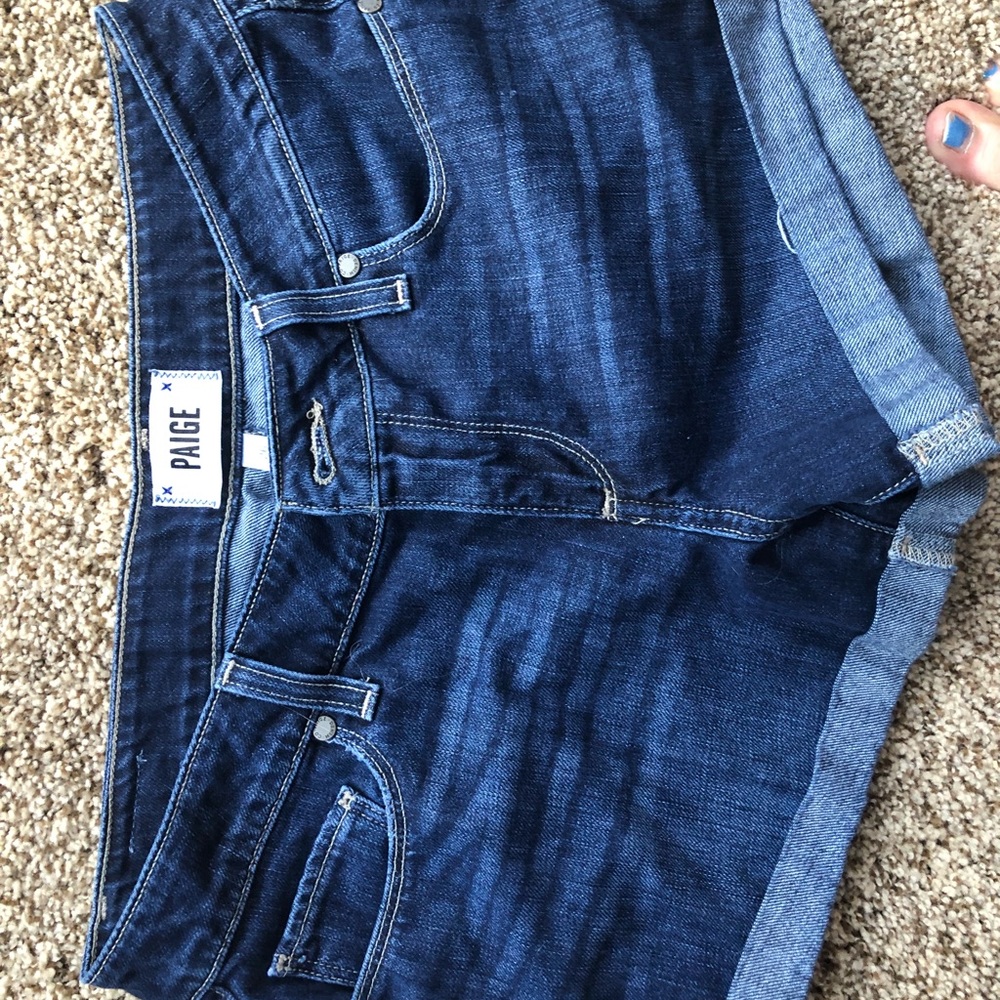 Paige blue jean shorts size 26